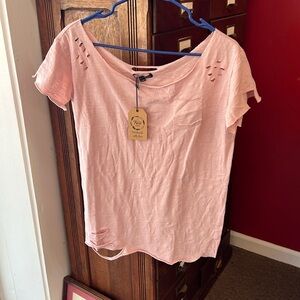 A Rare Bird Distressed Top